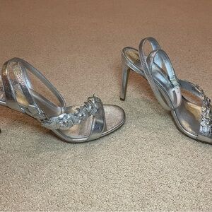New Micheal Kors silver dressy sandals